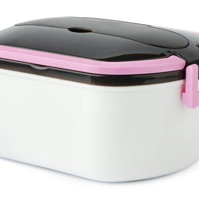 Empty food container isolated on white background close up