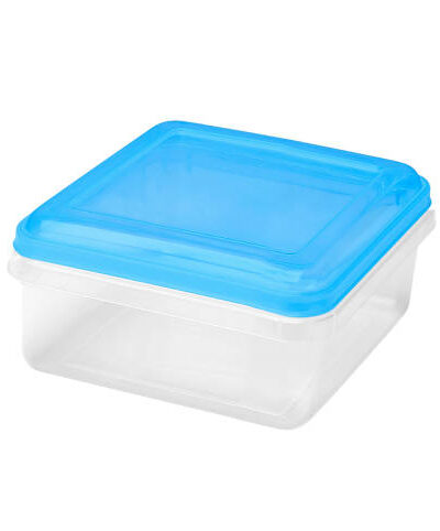 Plastic container for food isolated on white background